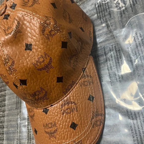 MCM Tan Monogram Baseball Cap - Picture 2 of 6